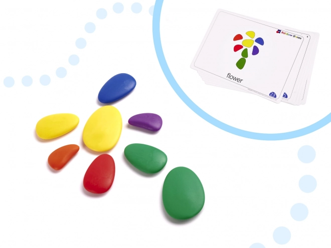 Ensemble Montessori de Pierres Colorées Créatives 65 pcs