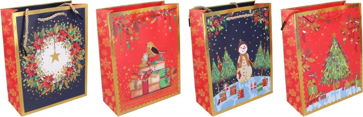 Sac cadeau de Noël M 26 × 32 × 10 cm