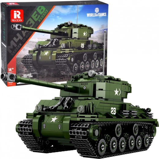 Reobrix ensemble de construction char SHERMAN M4A3E8 – sous licence WORLD OF TANKS, 836 pièces