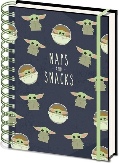 Carnet Star Wars: The Mandalorian Snacks and Naps A5 à reliure à spirale
