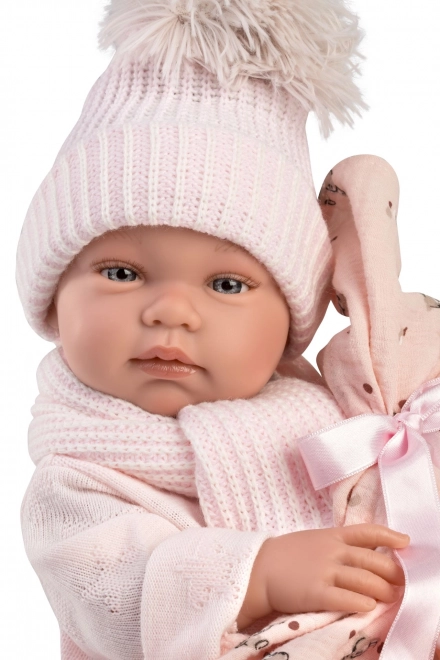 Llorens 84338 NOUVEAU-NÉ FILLE - poupée réaliste bébé avec corps en vinyle - 43 cm