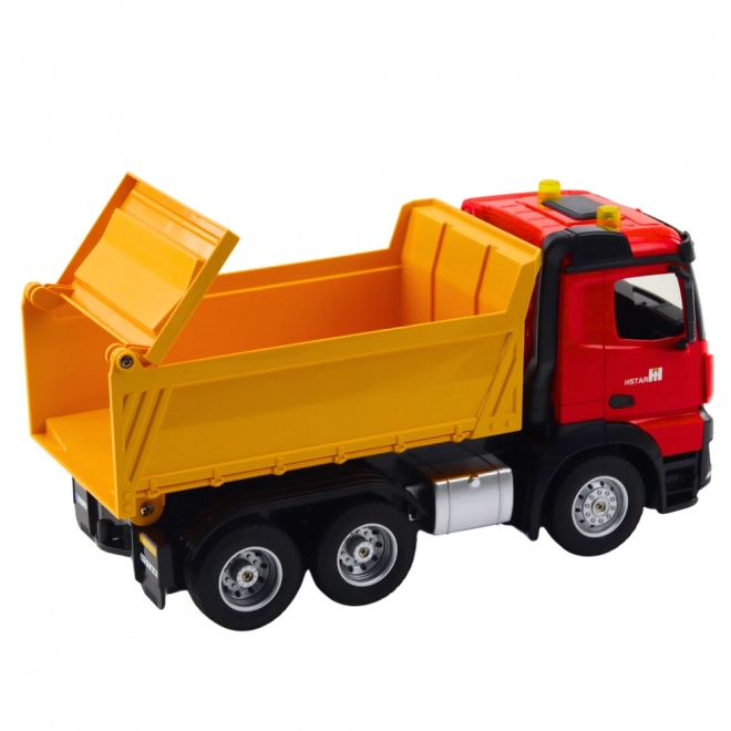 Modèle miroir camion-benne RC en jaune et rouge