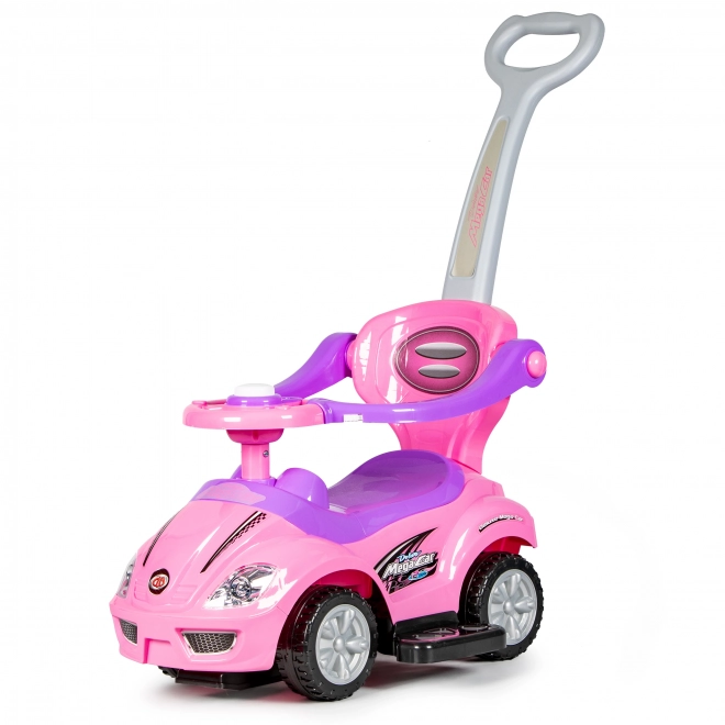 Trotteur enfants 3 en 1 avec klaxon - rose