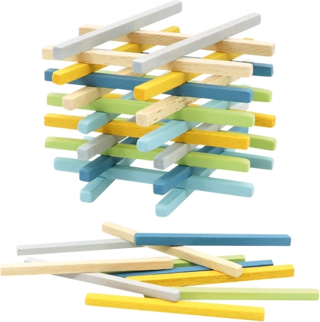 Bâtonnets en bois colorés pour un jeu créatif