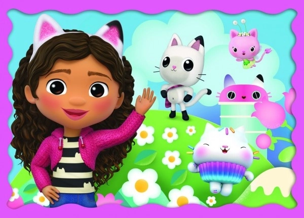 Puzzle 4v1 Maison du chaton Gabi 4+