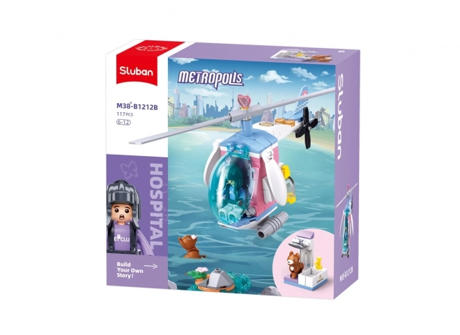 Sluban Metropolis M38-B1212B Hélicoptère de sauvetage pour animaux de compagnie