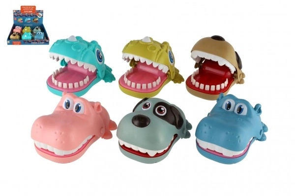 Jeu de réflexe mordre doigts animal plastique 12x16cm types divers