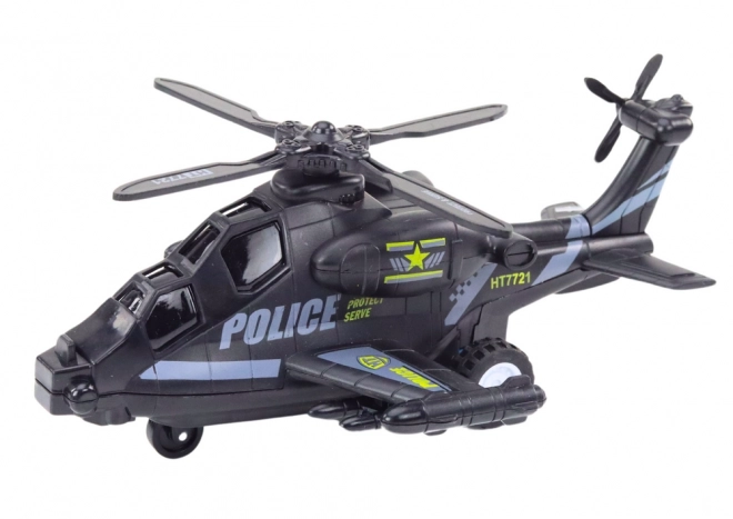 Hélicoptère de police à friction avec lumière et son