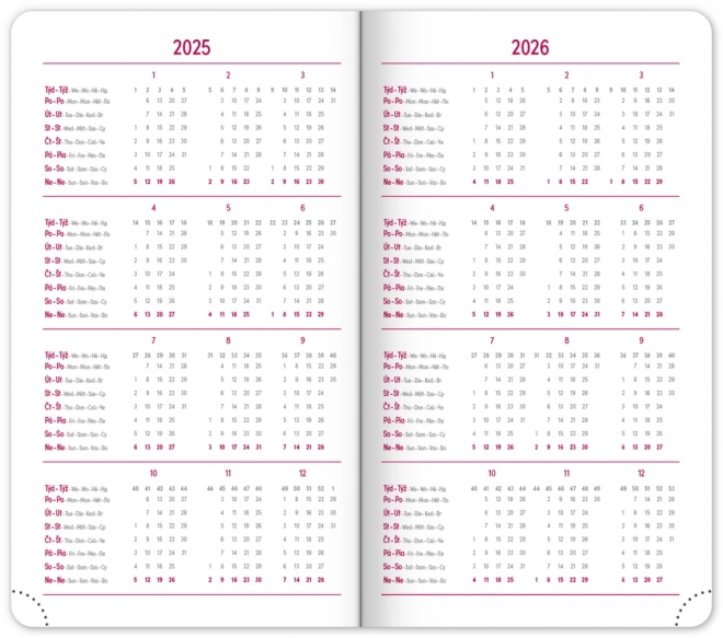 Agenda de poche Aprint Neo 2025, bleu, 9 × 15,5 cm