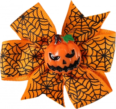 Barrette cheveux citrouille orange