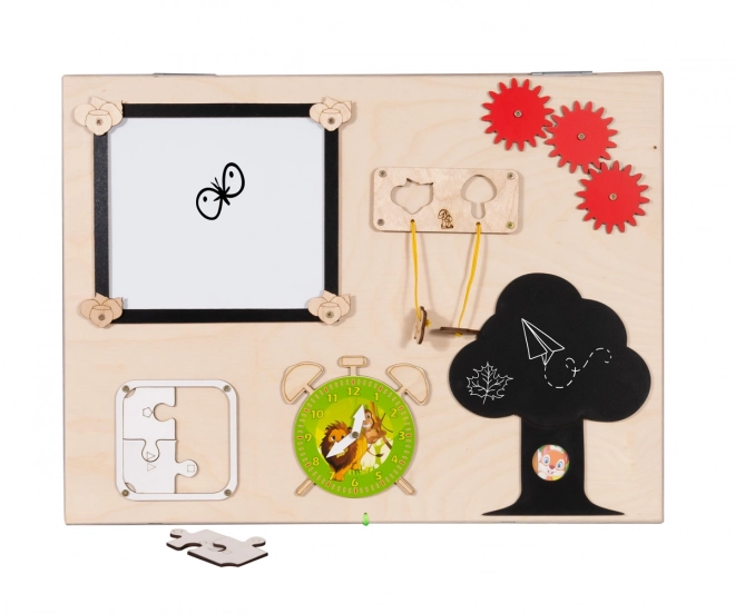 Tableau sensoriel en bois double face