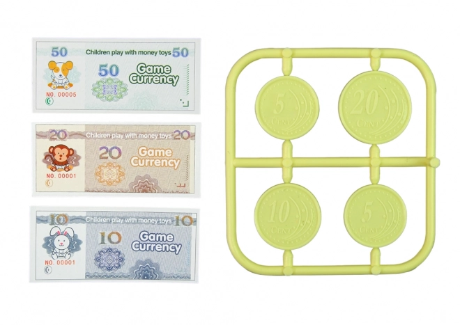 Caisse enregistreuse pour enfants avec panier de courses et scanner