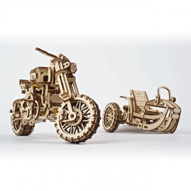 Ugears puzzle 3D Moto avec side-car 380 pièces
