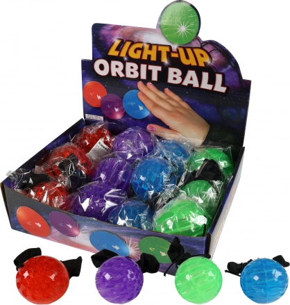 Balle rebondissante avec élastique et lumière