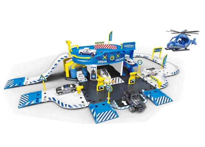 Station de police station-service ensemble de jeu
