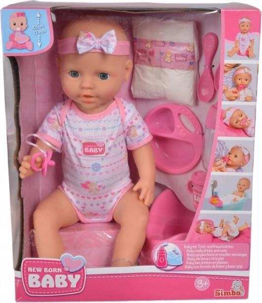 Poupée fonctionnelle 43 cm Nouveau-né