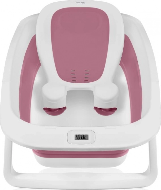 Lionelo Baignoire Pliante avec Thermomètre et Transat Pink Magnolia