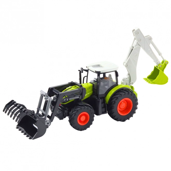 Tracteur amusant avec pelle rotative et excavatrice