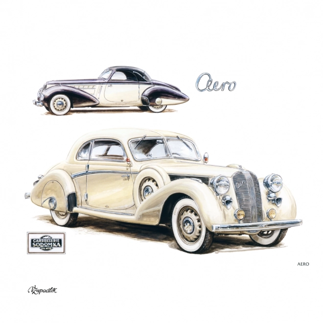 Calendrier de notes Classic Cars – Václav Zapadlík, 2025, 30 x 30 cm