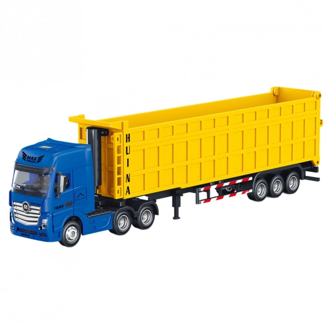 Camion à benne métallique jaune Huina 1:50