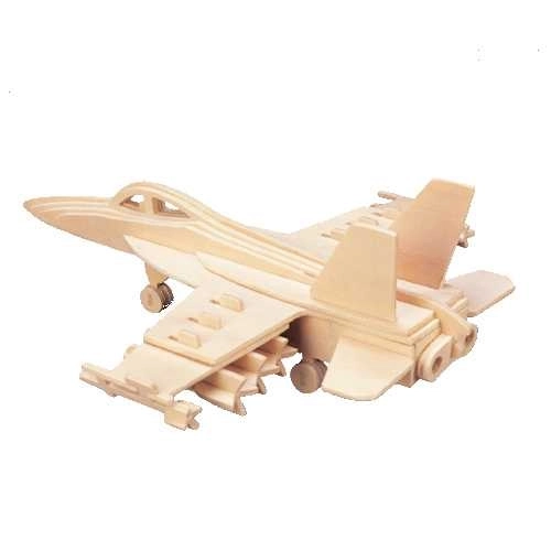Puzzle 3D en bois Woodcraft Avion de combat
