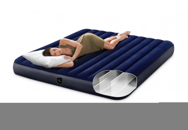 Matelas Gonflable Double Velours 203x183 cm INTEX