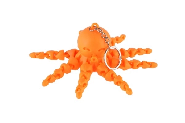 Pendentif pieuvre en plastique 9cm avec lumière, 6 couleurs 24pcs en boîte