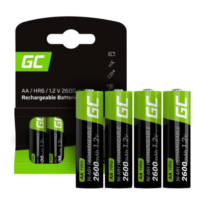 Piles rechargeables Green Cell Sticks 4x AA R6 2600mAh