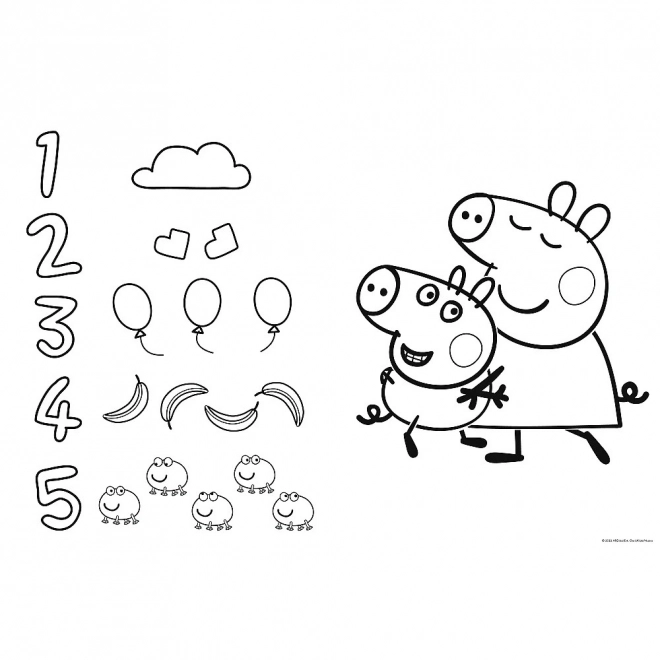 Puzzle 3 en 1 GÉANT recto-verso 15 pièces Peppa Pig 60x40cm en boîte 40x27x6cm 24m+