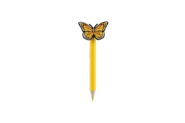 Crayon avec motif papillon en bois
