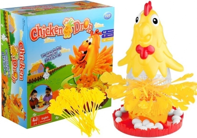 Jeu de société familial Plume le poulet – jeu d’adresse pour 2 à 4 joueurs