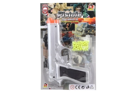 Pistolet en plastique à billes 21 cm