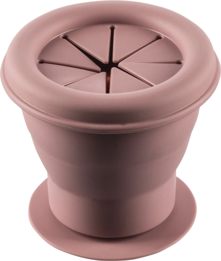 Bol en silicone pour biscuits avec ventouse, Vieux Rose