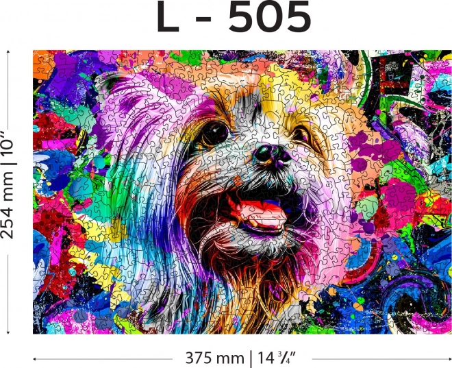 Puzzle en bois Pop Art Terrier Yorkshire de Wooden City