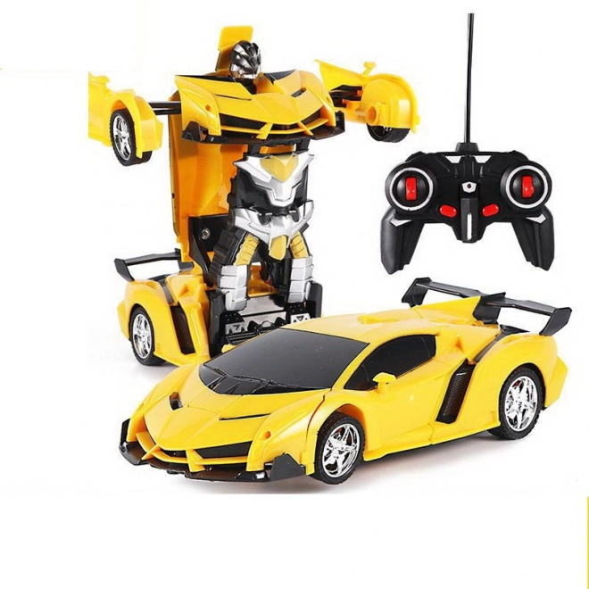 Robo Auto 2 en 1 Pilote R/C Lumière Lumière Drift Jaune