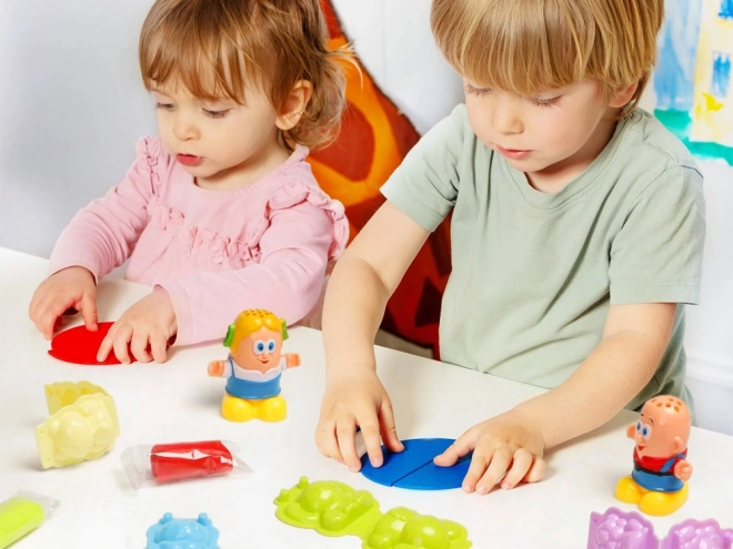 Ensemble créatif de pâte à modeler avec animaux