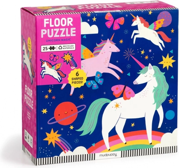Mudpuppy Puzzle de sol Licornes magiques 25 pièces