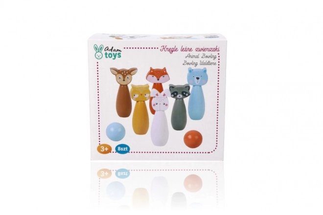 Quilles en bois animaux de la forêt