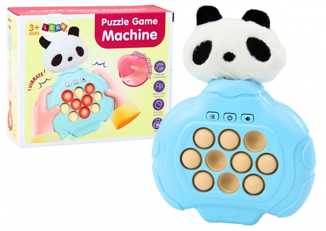 Console Arcade en Peluche Pop-It Panda avec Capteur de Vibration Jeu Sensoriel