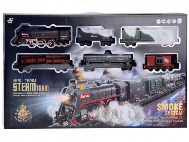Train électrique 185x99cm la fumée s'évapore effet sonore RC0622