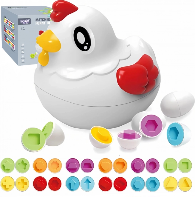 Poulet éducatif Montessori trieur d’apprentissages de formes WOOPIE