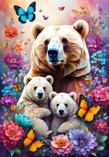Puzzle Amour maternel : Ours 1000 pièces