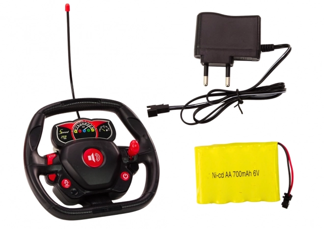 Voiture de course télécommandée 1:12 avec portes ouvrantes rouge