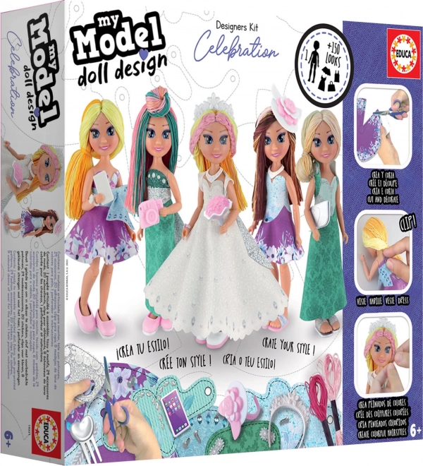 EDUCA Kit créatif My Model Doll Design : Fête