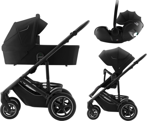 Ensemble poussette Smile 5Z avec nacelle et siège-auto Baby-Safe Pro Classic, Space Black