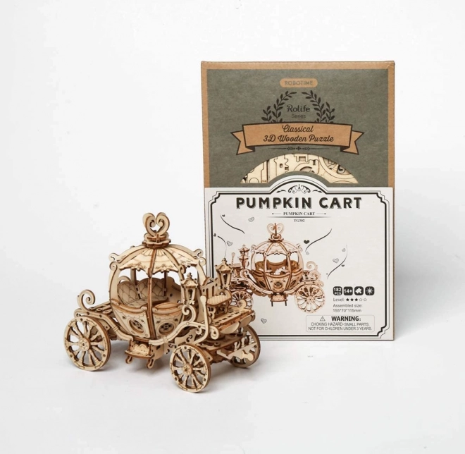 Carrosse en citrouille - Maquette en bois 3D