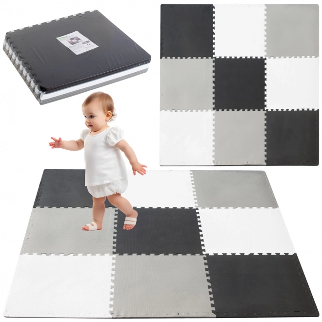 KIK Puzzle en mousse Nuances de gris avec bords III. (58x58)