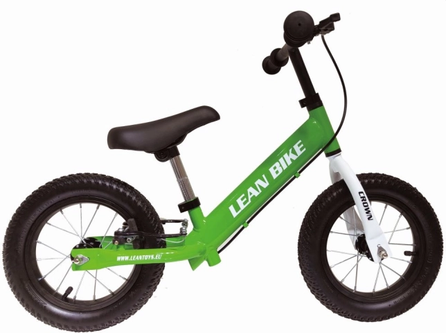 Draisienne CROWN verte pour enfants avec pneus gonflables