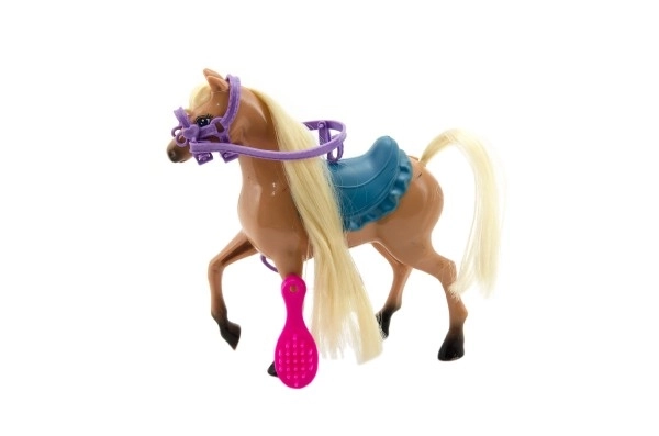 Cheval avec accessoires 16 cm