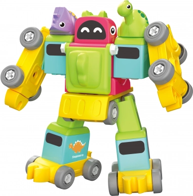 Dinosaure robotique et petit train – kit de construction à visser
